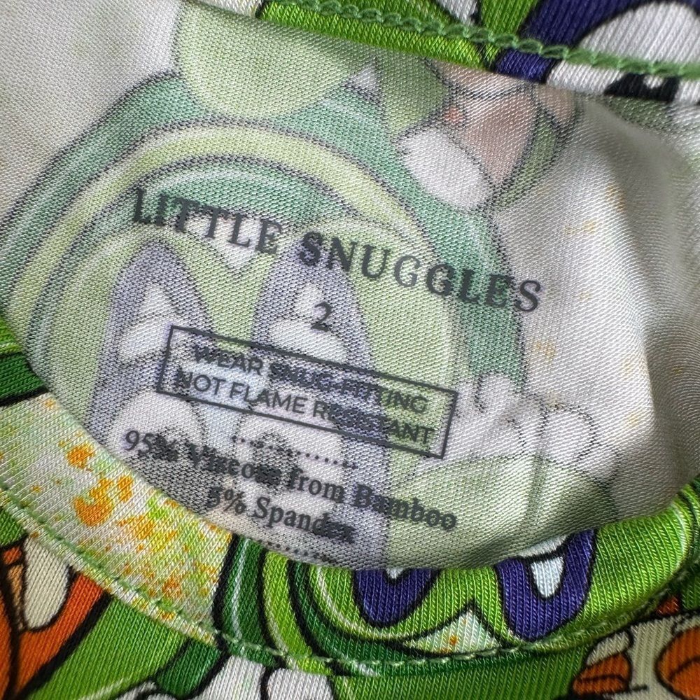 NWT Little Snuggles Toddler Girls Bamboo Green Twirl Dress Bluey Print - Size 2T - Picture 2 of 6